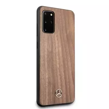 Etui Mercedes MEHCS67VWOLB do Samsung Galaxy S20  Plus G985 hard case Wood Line Walnut