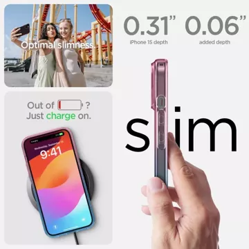 Etui Spigen Liquid Crystal do iPhone 15 gradation pink