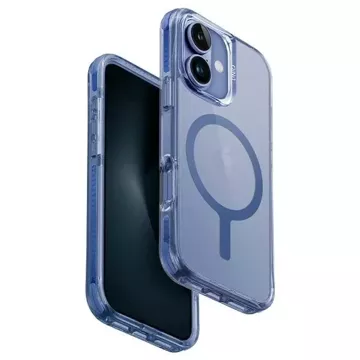 Etui UNIQ Combat do iPhone 16 6.1" Magclick Charging niebieski/pearl blue