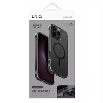 Etui UNIQ LifePro Xtreme do iPhone 16 Pro Max 6.9" Magclick Charging Szary/Smoked