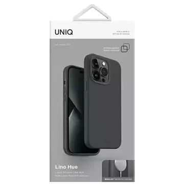 Etui UNIQ Lino Hue do iPhone 14 Plus 6,7" Magclick Charging szary/charcoal grey