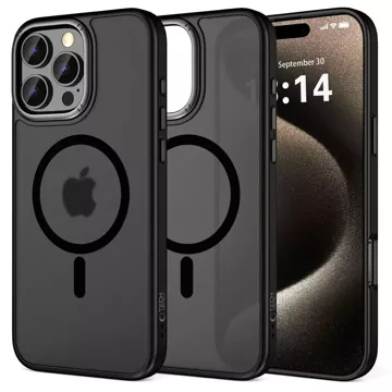 Etui do iPhone 16 Pro Max MagEdge MagSafe Case Cover na telefon Matte Black/GunMetal