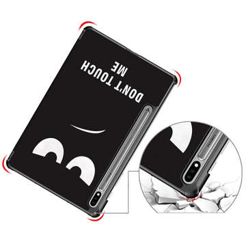 Etui na tablet Alogy Book Cover do Samsung Galaxy Tab S7 Plus/ S8 Plus 12.4 T970/ T976B/ X800/ X806 Don't Touch Me