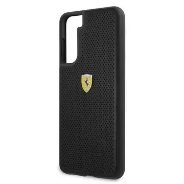 Etui na telefon Ferrari Hardcase do Samsung Galaxy S21 czarny/black hardcase On Track Perforated