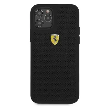 Etui na telefon Ferrari iPhone 12 Pro Max 6,7" czarny/black hardcase On Track Perforated