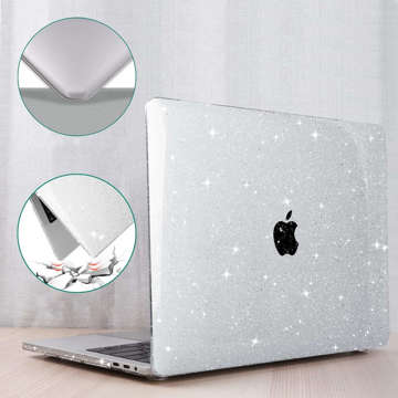 Etui obudowa Alogy Hard Case do Apple MacBook Pro 13 2016-2020 Glitter Clear