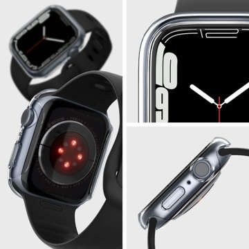 Etui ramka do smartwatcha Spigen Thin Fit do Apple Watch 7 45mm Crystal Clear