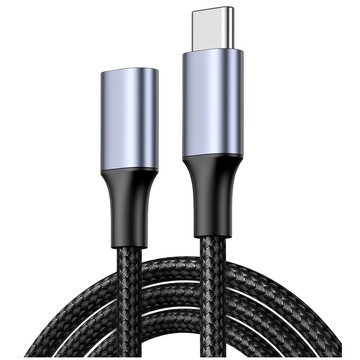 Extension Cable USB-C Type C 3.1 Gen2 Thunderbolt 100W PD 10Gbs 4K 2M Adapter Cable Nylon Braid Strong