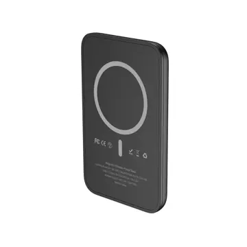 External battery (POWER BANK) VEGER MagOn Kick with inductive charging supports charging with MagSafe 15W - 5 000mAh PD 20W black (V0553P / W0553P)