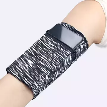 Fabric armband for running fitness camo blue