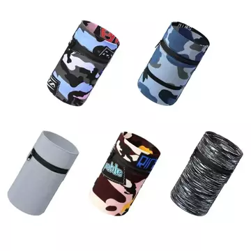 Fabric armband for running fitness camo blue