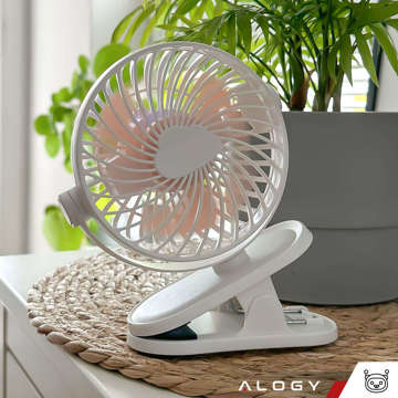 Fan Windmill Pinwheel Portable Clip Alogy Desktop Baby Stroller Cordless White