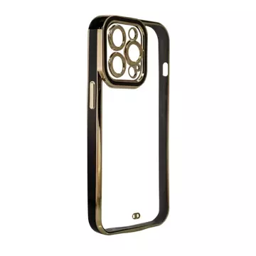 Fashion Case for Samsung Galaxy A12 5G gel cover with golden frame black