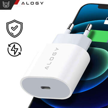 Fast Powerful 35W USB-C USB Type C PD GaN Wall Charger for iPhone Alogy White