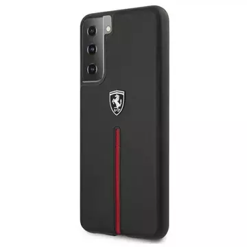 Ferrari Hardcase Phone Case for Samsung Galaxy S21 black/black hardcase Off Track Leather Nylon Stripe