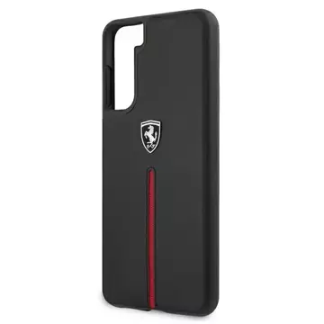 Ferrari Hardcase Phone Case for Samsung Galaxy S21 black/black hardcase Off Track Leather Nylon Stripe