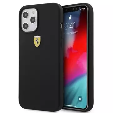 Ferrari iPhone 12 Pro Max 6.7" case black/black hardcase On Track Silicone