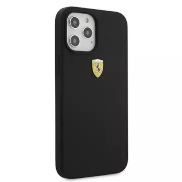 Ferrari iPhone 12 Pro Max 6.7" case black/black hardcase On Track Silicone