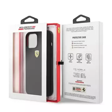 Ferrari iPhone 12 Pro Max 6.7" case black/black hardcase On Track Silicone