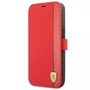 Ferrari iPhone 13 mini 5.4" phone case red/red book On Track Carbon Stripe