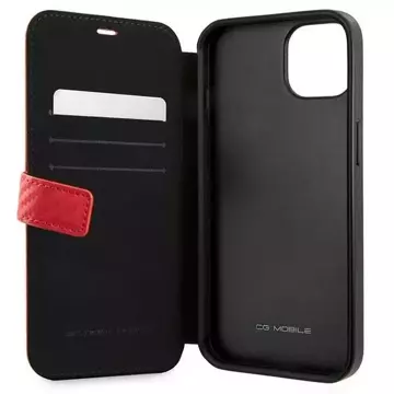 Ferrari iPhone 13 mini 5.4" phone case red/red book On Track Carbon Stripe