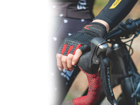 Fingerless cycling gloves L RockBros S169BR-L black