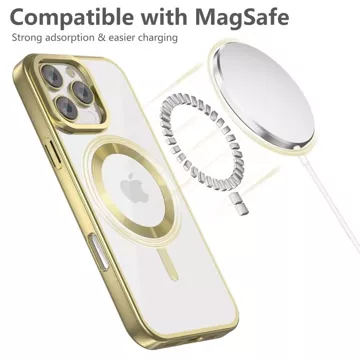 Fits iPhone 16 Pro Max MagFlex MagSafe with Satin Gold phone