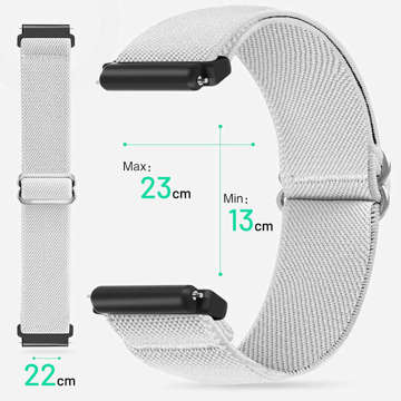 Flexible Strap Universal Nylon Alogy Nylon Smartwatch Band 22mm White