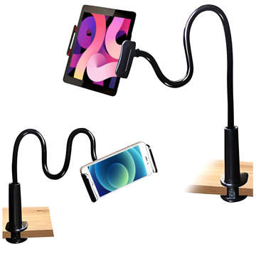 Flexible phone holder, tablet 7" Alogy Flexible Arm for desk top flexible arm black