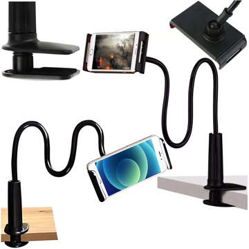 Flexible phone holder, tablet 7" Alogy Flexible Arm for desk top flexible arm black