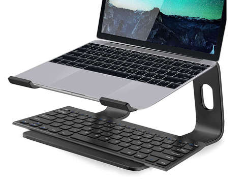 Folding laptop stand Alogy portable desk Black