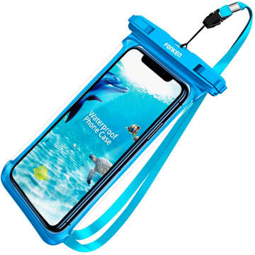 Fonken waterproof case universal waterproof IPX8 to 6.5 Blue