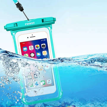 Fonken waterproof case universal waterproof IPX8 to 6.5 Green