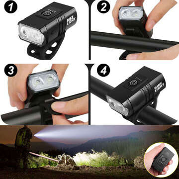 Front bicycle lamp waterproof Alogy LED light bicycle lighting 800 LM