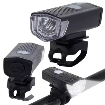 Front bicycle light LED torch Lamp for the front of the bicycle Black