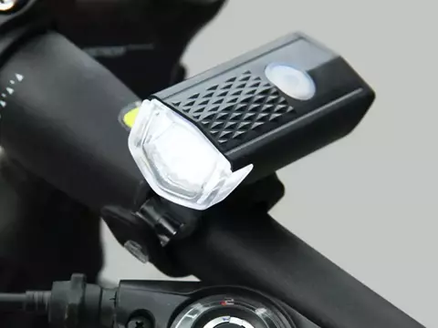 Front bicycle light LED torch Lamp for the front of the bicycle Black