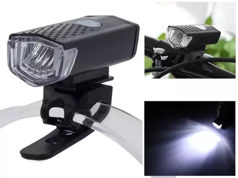 Front bicycle light LED torch Lamp for the front of the bicycle Black