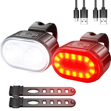 Front bicycle light T6 LED diode front and rear waterproof light