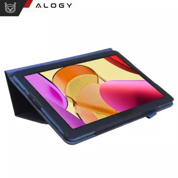 Glass Case for Lenovo Tab M11 10.95" TB330FU/TB330XU/TB331FC Stand Cover Case with Flip for Tablet Case Alogy Navy Blue Free Stylus