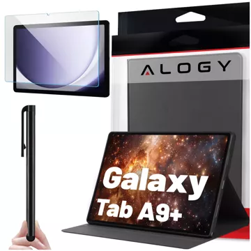 Glass Case for Samsung Galaxy Tab A9 Plus 2023 11" (X210/X215/X216) Tablet Case Alogy Stand Black