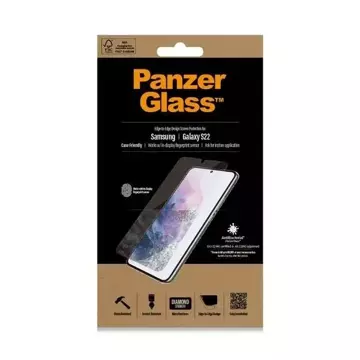 Glass PanzerGlass E2E Microfracture for Samsung S22 G901 Case Friendly AntiBacterial black/black 7293