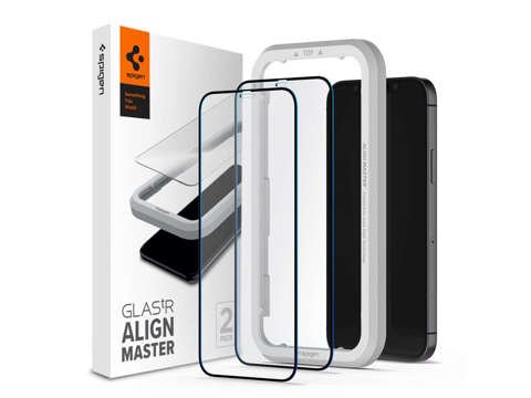 Glass Spigen x2 ALM Glas.tR FC for Apple iPhone 12/ 12 Pro 6.1 Black