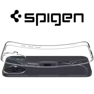 Glass case for iPhone 16 Spigen Liquid Crystal protective case for phone Crystal Clear