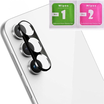 Glass for Samsung Galaxy S23 FE camera lens 3D tempered full protection of the entire lens black glass