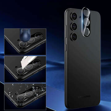 Glass for Samsung Galaxy S24, 3D camera lens, tempered, full protection of the entire lens, black glass