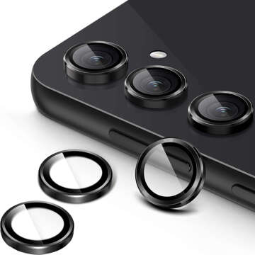 Glass for Samsung Galaxy S24 Camera Cover Lens 3mk Lens Protection Pro Black Protective Cover