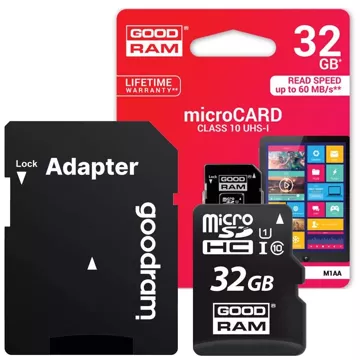 GoodRam micro SD SDHC class 10 32GB memory card