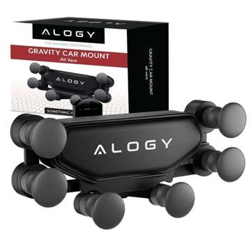 Gravity car holder for Alogy Gravity grille Black