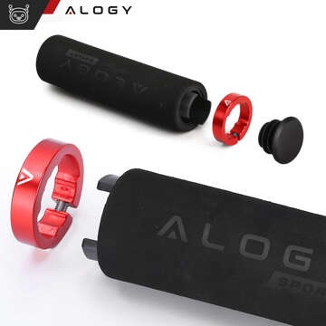 Grips bicycle grips handlebar grips ergonomic anti-slip vibration reducing for bike Alogy [2 pcs.] Black-Red