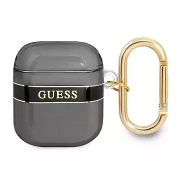 Guess  GUA2HHTSK AirPods cover czarny/black Strap Collection